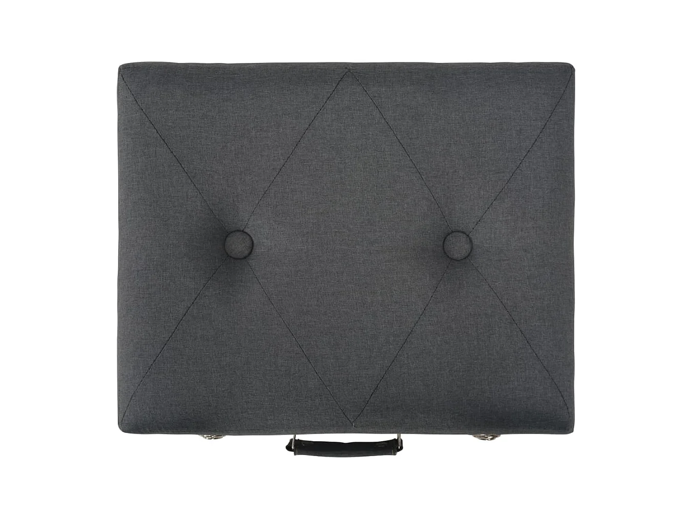 Tabouret de rangement 40 cm Gris foncé Tissu