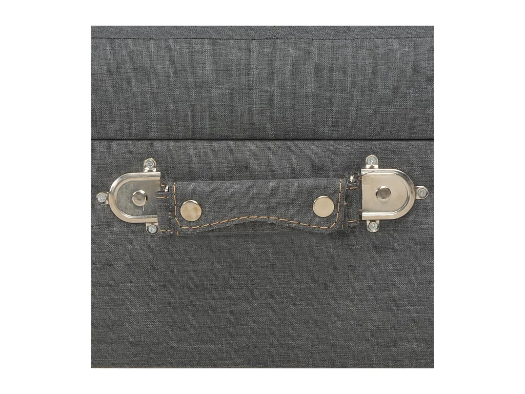 Tabouret de rangement 40 cm Gris foncé Tissu