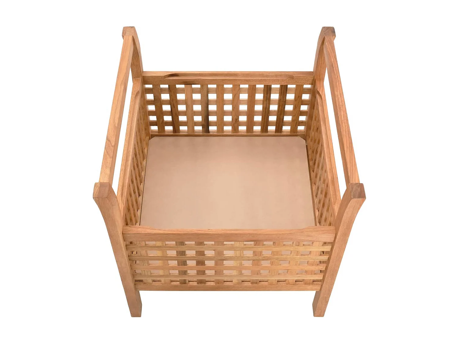 Panca portaoggetti 49x48x49 cm Legno massello di noce