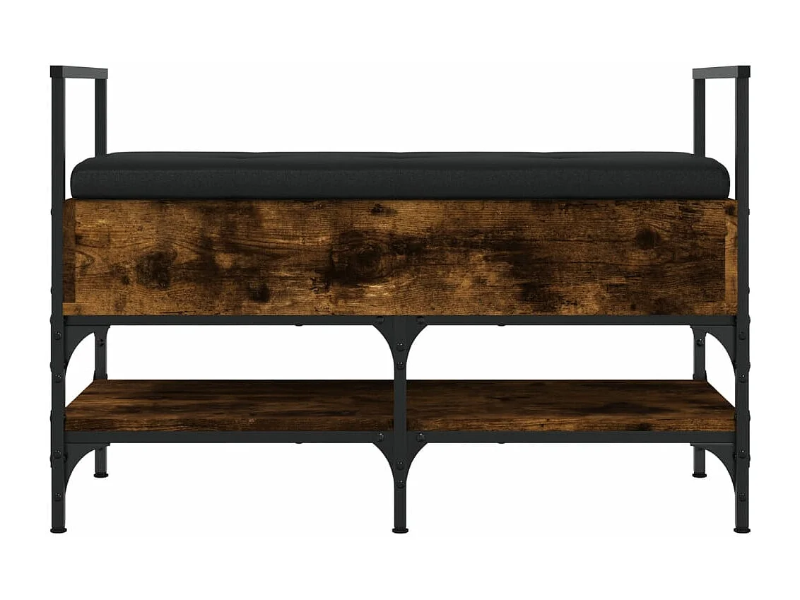 Banc à chaussures chêne fumé 85,5x42x57,5 cm bois d'ingénierie