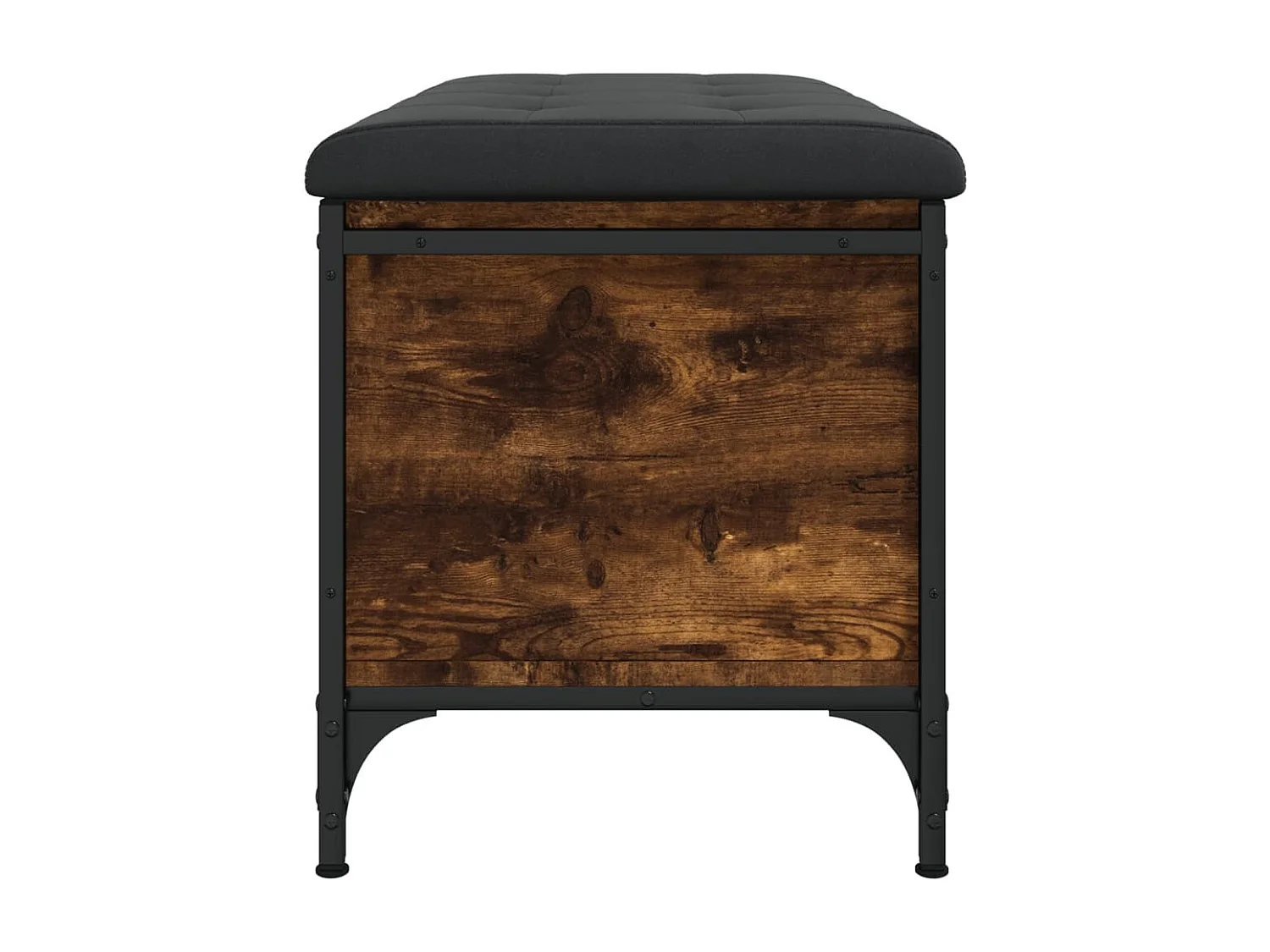 Panca portaoggetti in rovere affumicato 82x42x45 cm MDF