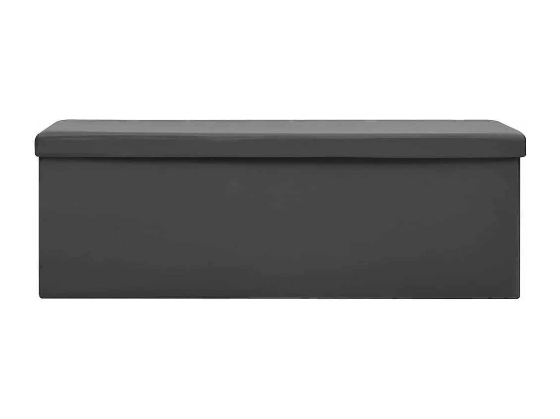 Banc de rangement pliable Gris PVC
