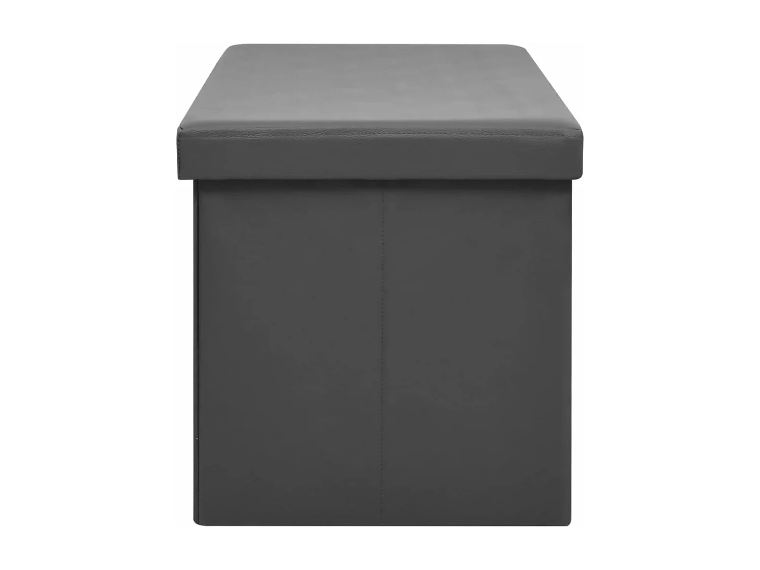 Banc de rangement pliable Gris PVC