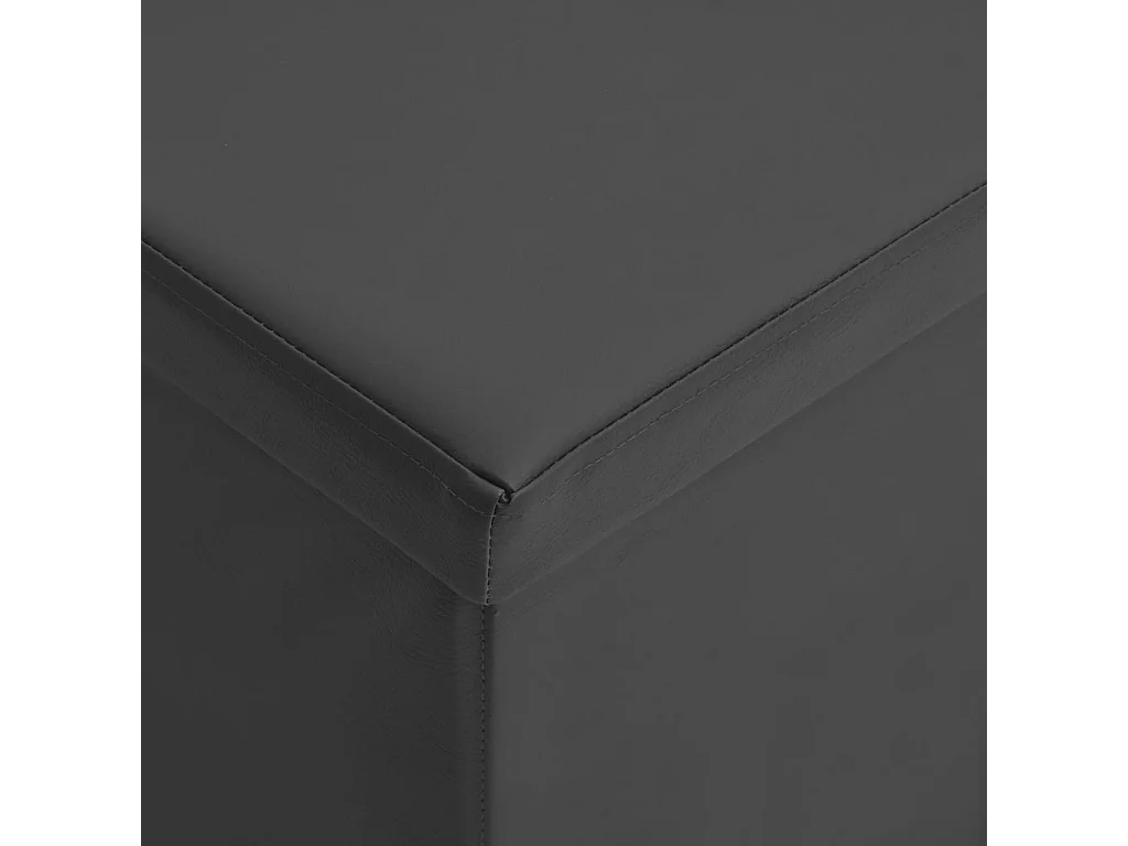 Banc de rangement pliable Gris PVC