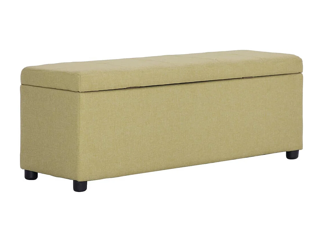 Banc avec compartiment de rangement 116 cm Vert Polyester