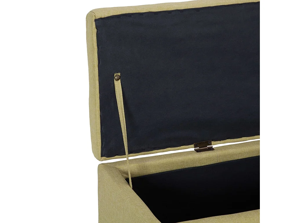 Banc avec compartiment de rangement 116 cm Vert Polyester