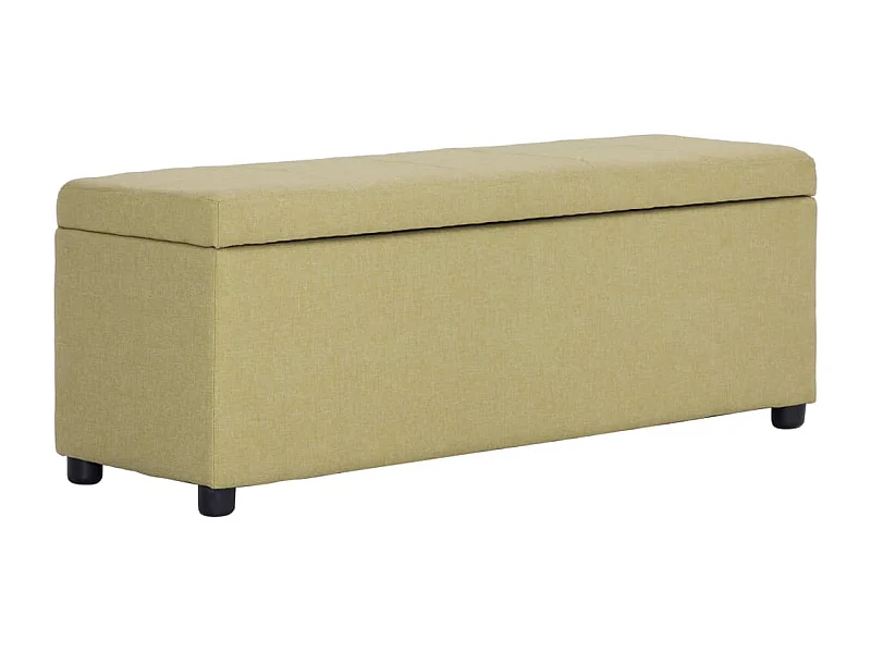 Banc avec compartiment de rangement 116 cm Vert Polyester