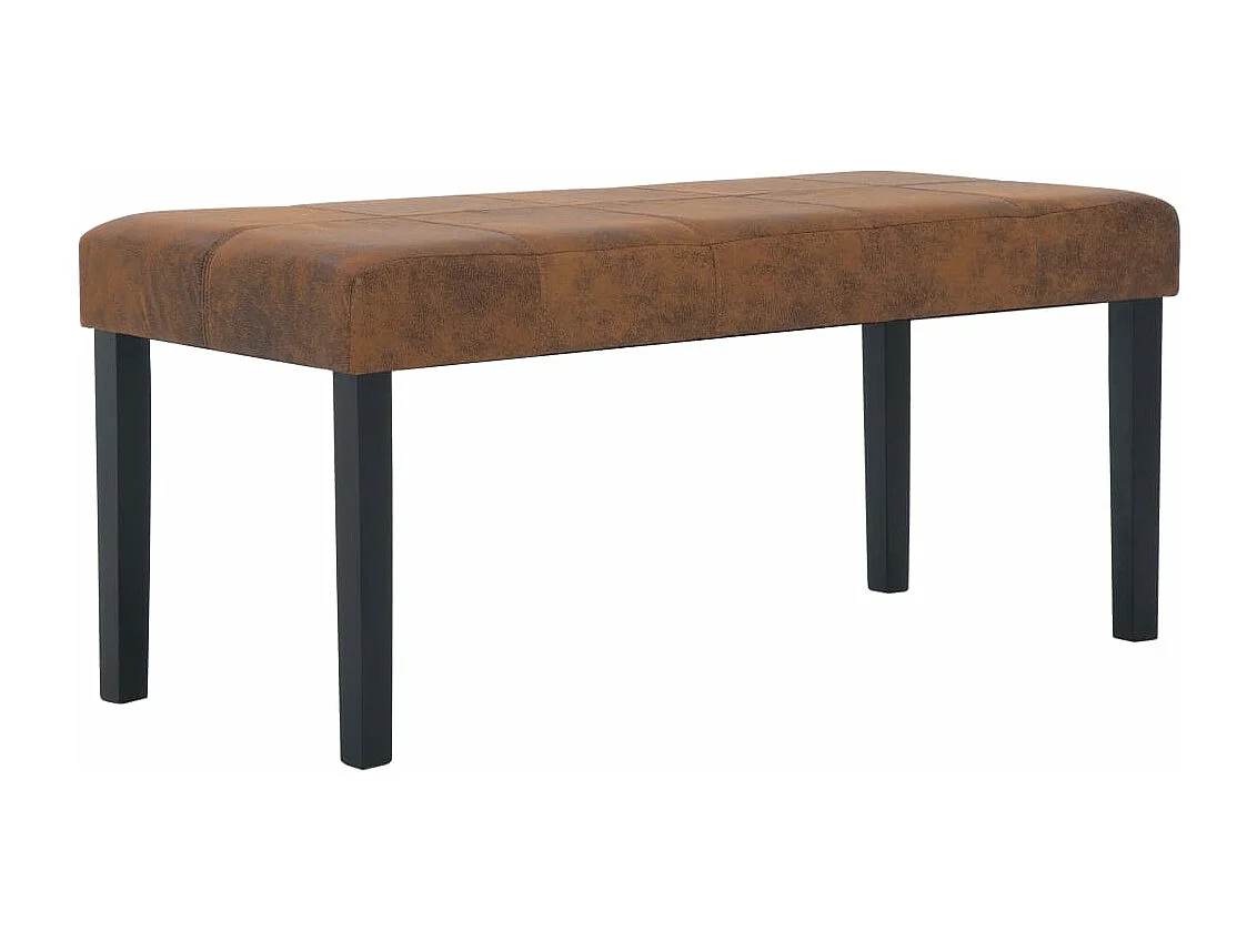 Banco 106 cm couro sintético camurça marrom