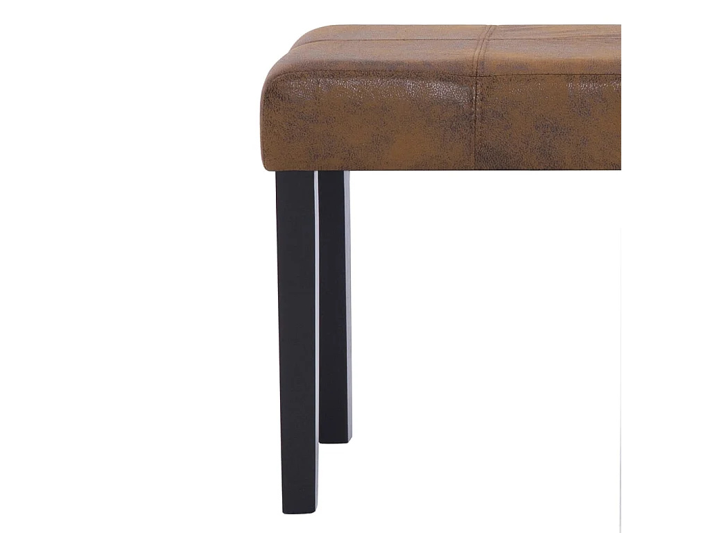 Banco 106 cm couro sintético camurça marrom