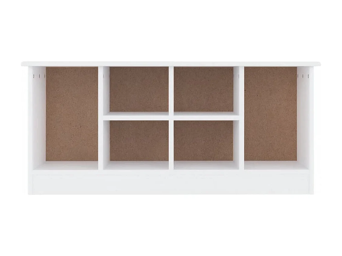 Banc à chaussures ALTA blanc 100x35x45 cm bois massif de pin