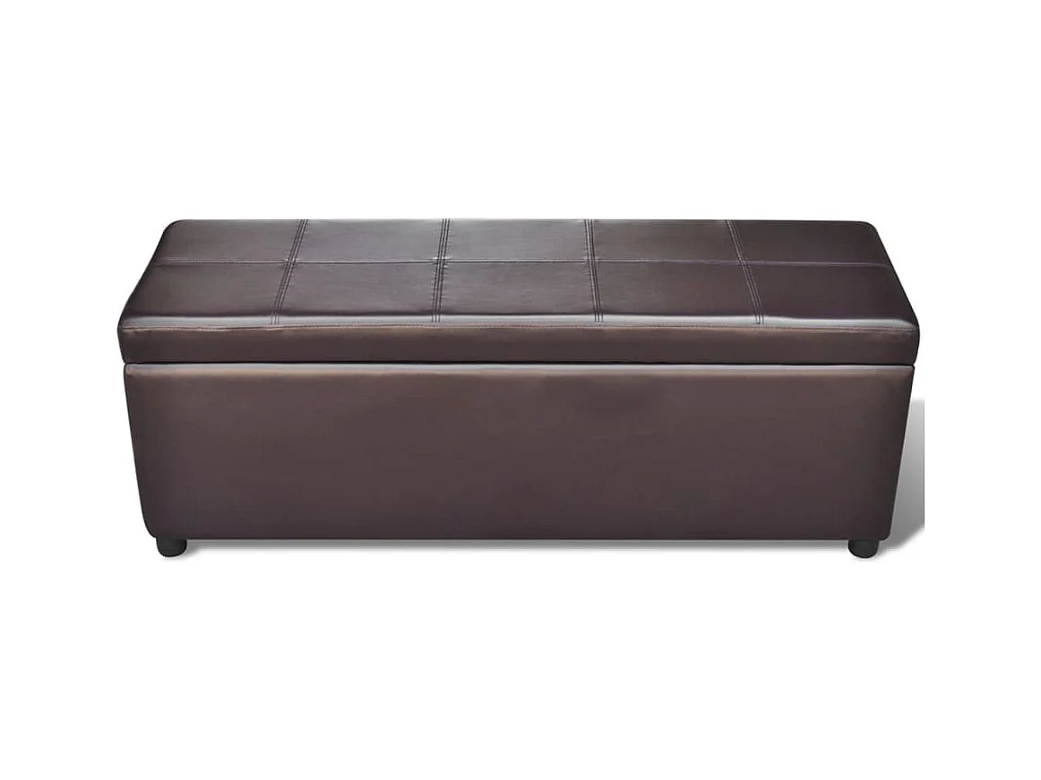 Banc long de rangement bois marron