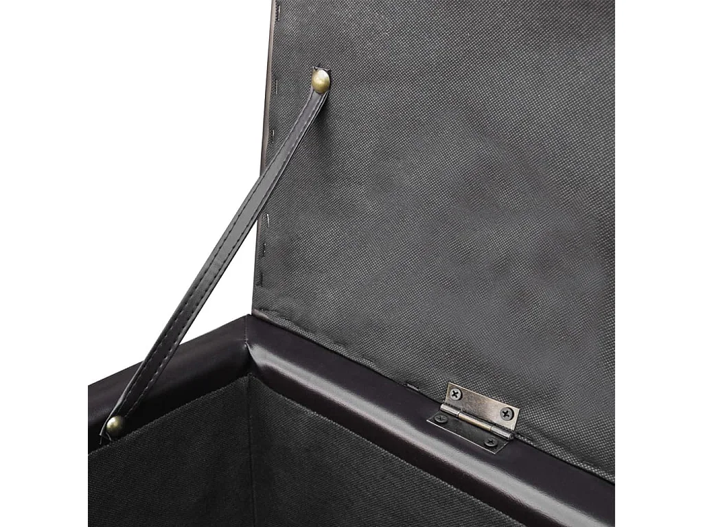 Banc long de rangement bois marron