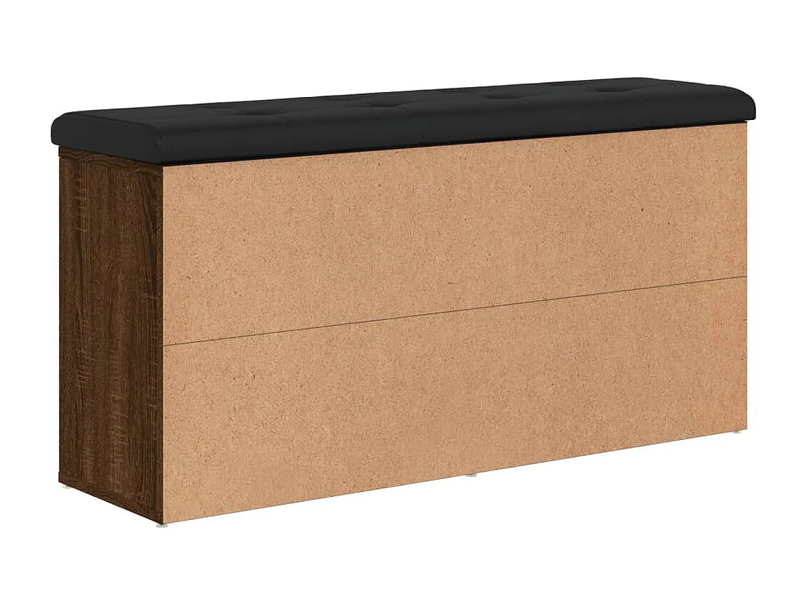 Banc à chaussures chêne marron 102x32x50 cm bois d'ingénierie