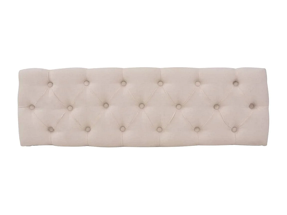 Banc Lin Bois massif 110 x 38 x 48 cm Blanc crème