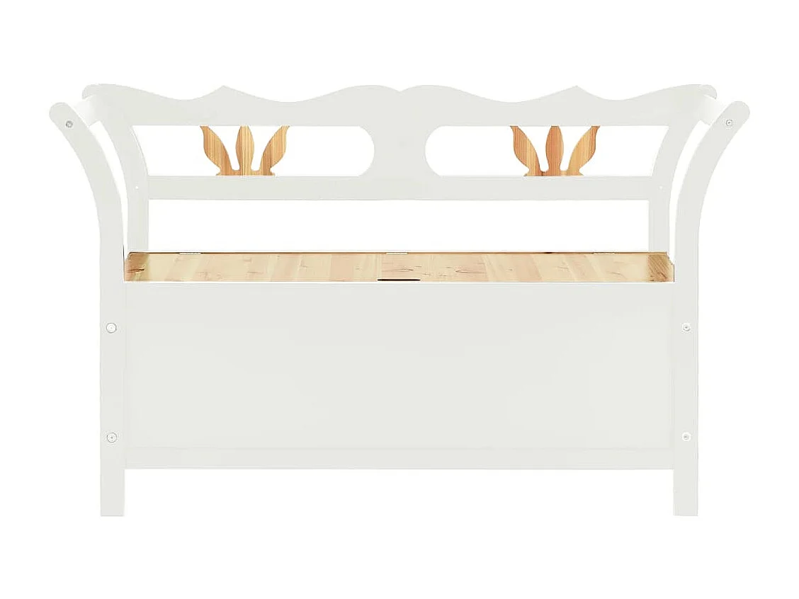 Banc Blanc 107x45x75,5 cm Bois de sapin solide
