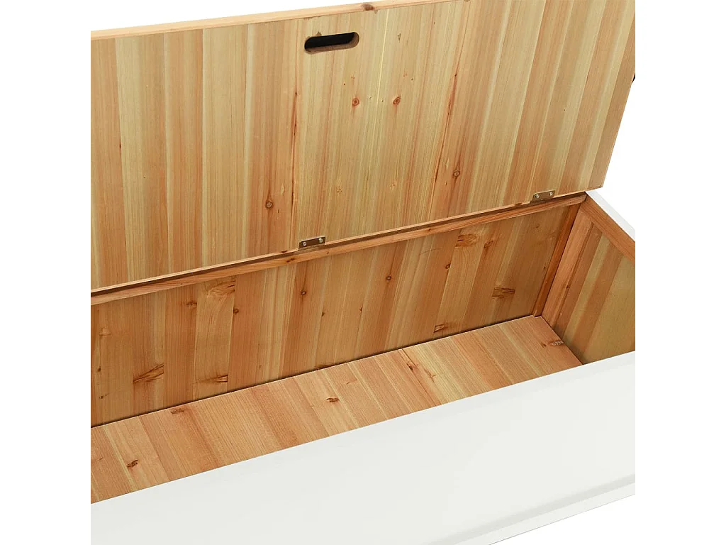 Banc Blanc 107x45x75,5 cm Bois de sapin solide