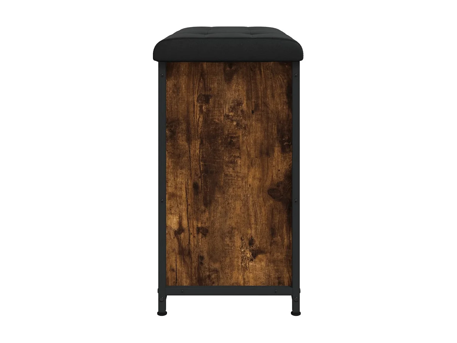 Schoenenbank met klaplade gerookt eiken 62x32x56 cm