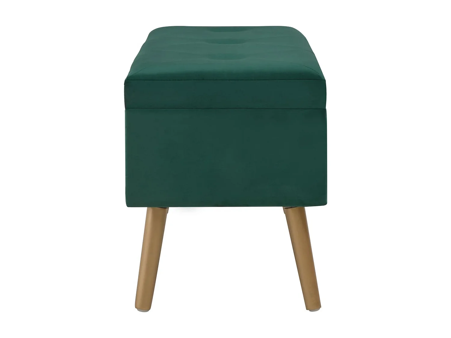 Panca con vano portaoggetti 80 cm Velvet Green