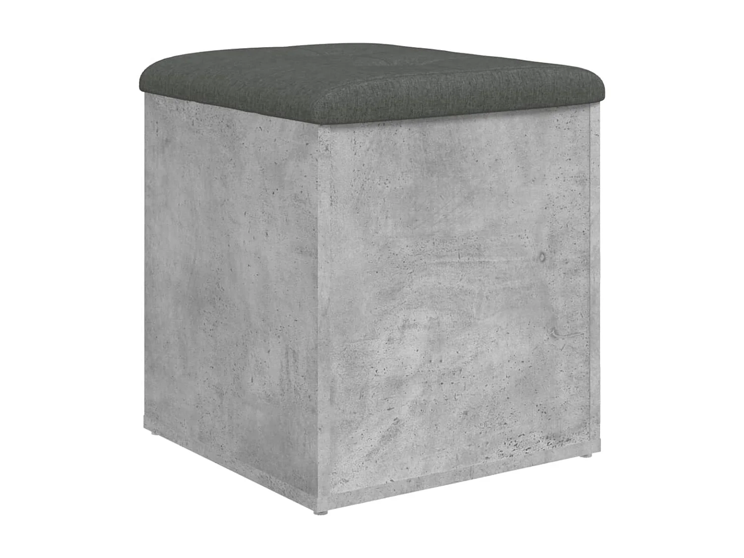 Banc de rangement gris béton 42x42x45 cm bois d'ingénierie