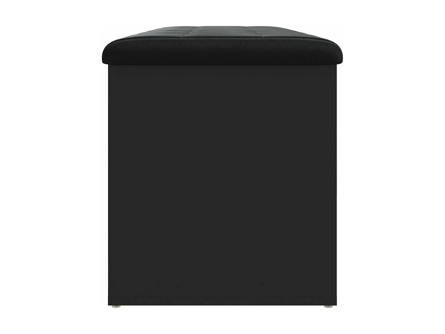 Banco de armazenamento preto 102x42x45 cm madeira trabalhada