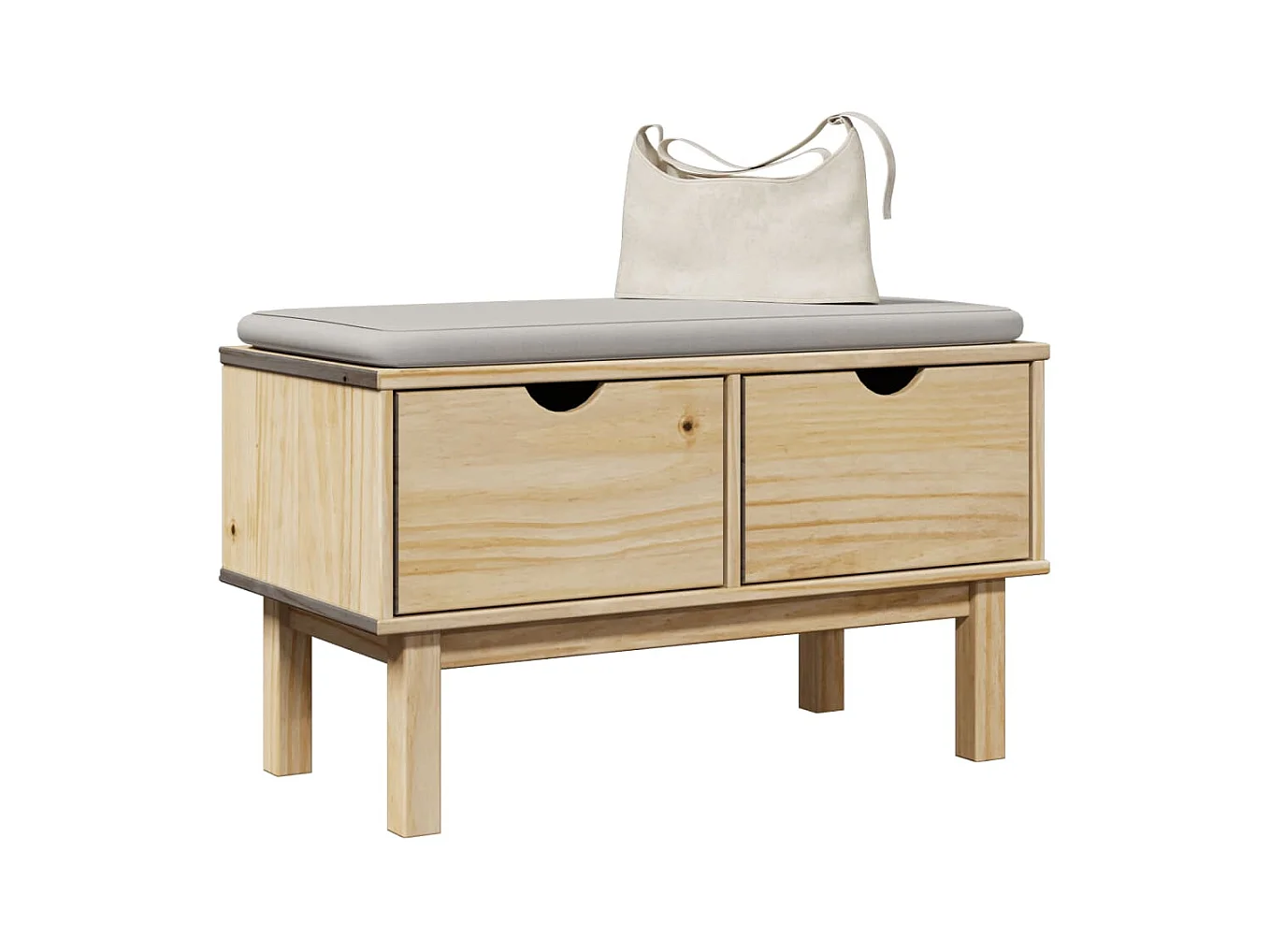 Banc de couloir OTTA 80x40x45 cm bois de pin massif