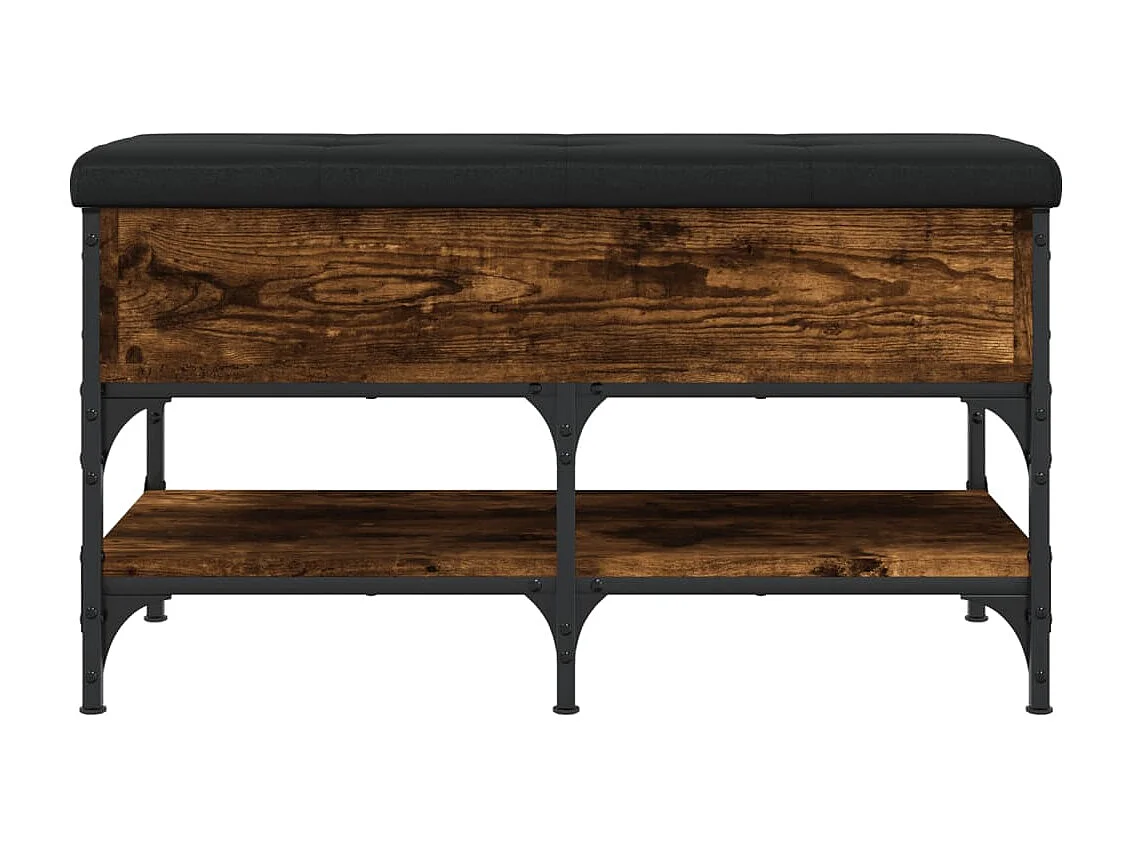 Banc à chaussures chêne fumé 82x42x45 cm bois d'ingénierie