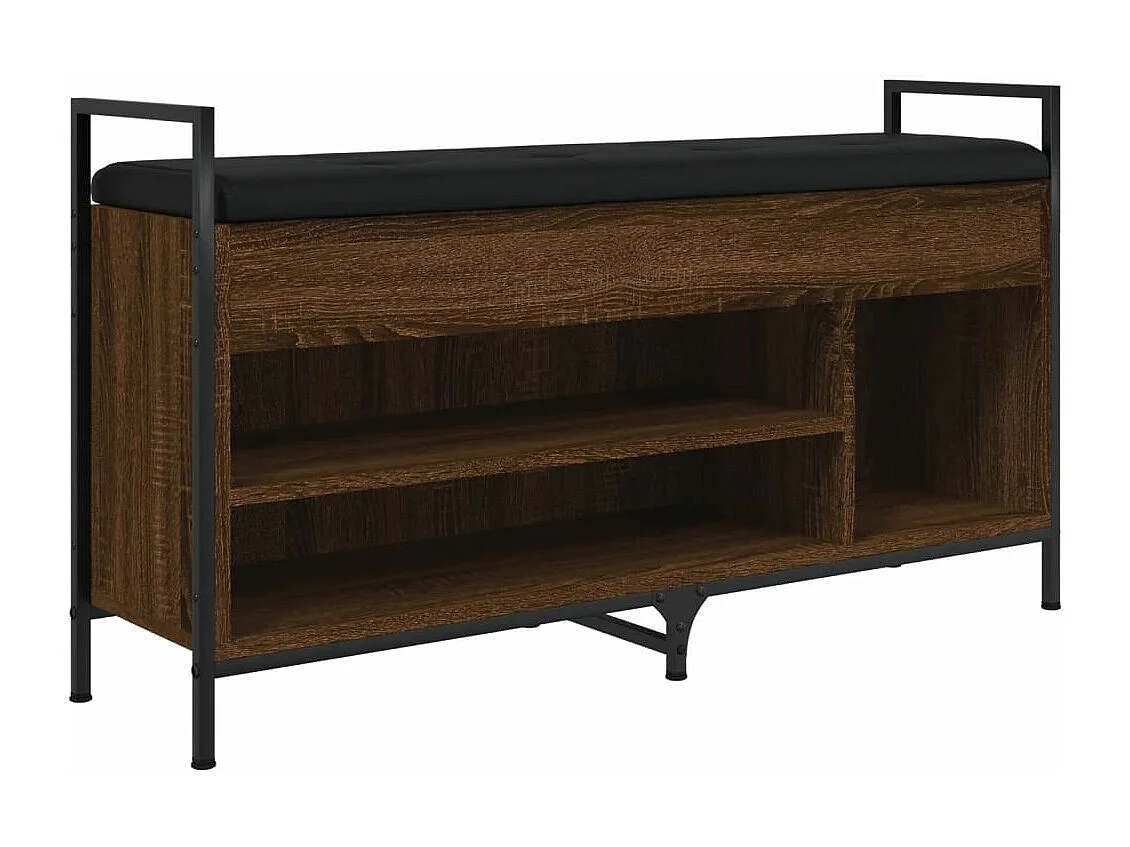 Banc à chaussures Chêne marron 105,5x32x57,5 cm Bois ingénierie