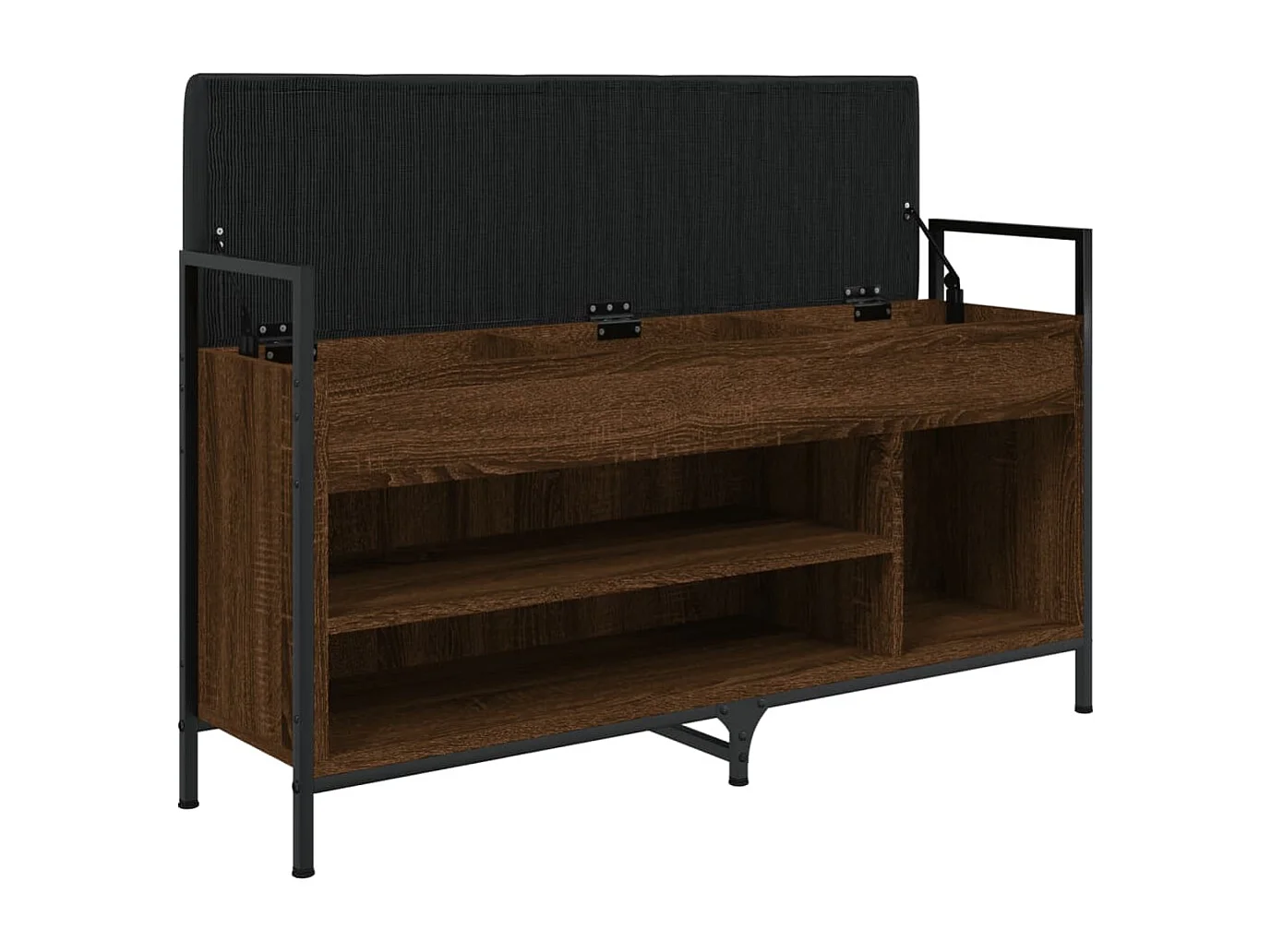 Banc à chaussures Chêne marron 105,5x32x57,5 cm Bois ingénierie