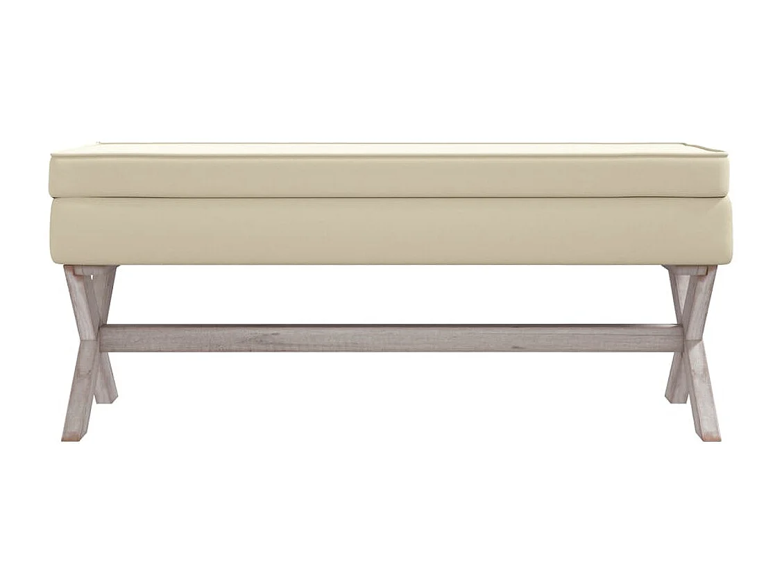 Banqueta de armazenamento 110x45x49 cm linho