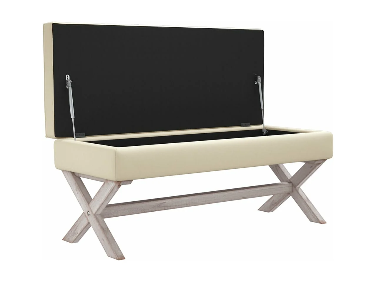 Banqueta de armazenamento 110x45x49 cm linho