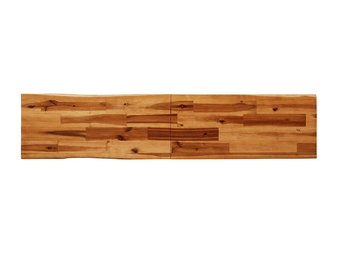 Panca con bordo vivo in legno massello di acacia da 160 cm