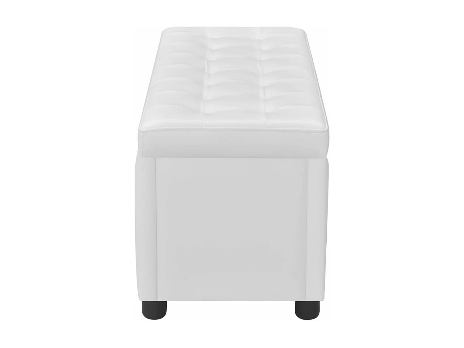 Puf con almacenaje Piel sintética Blanco