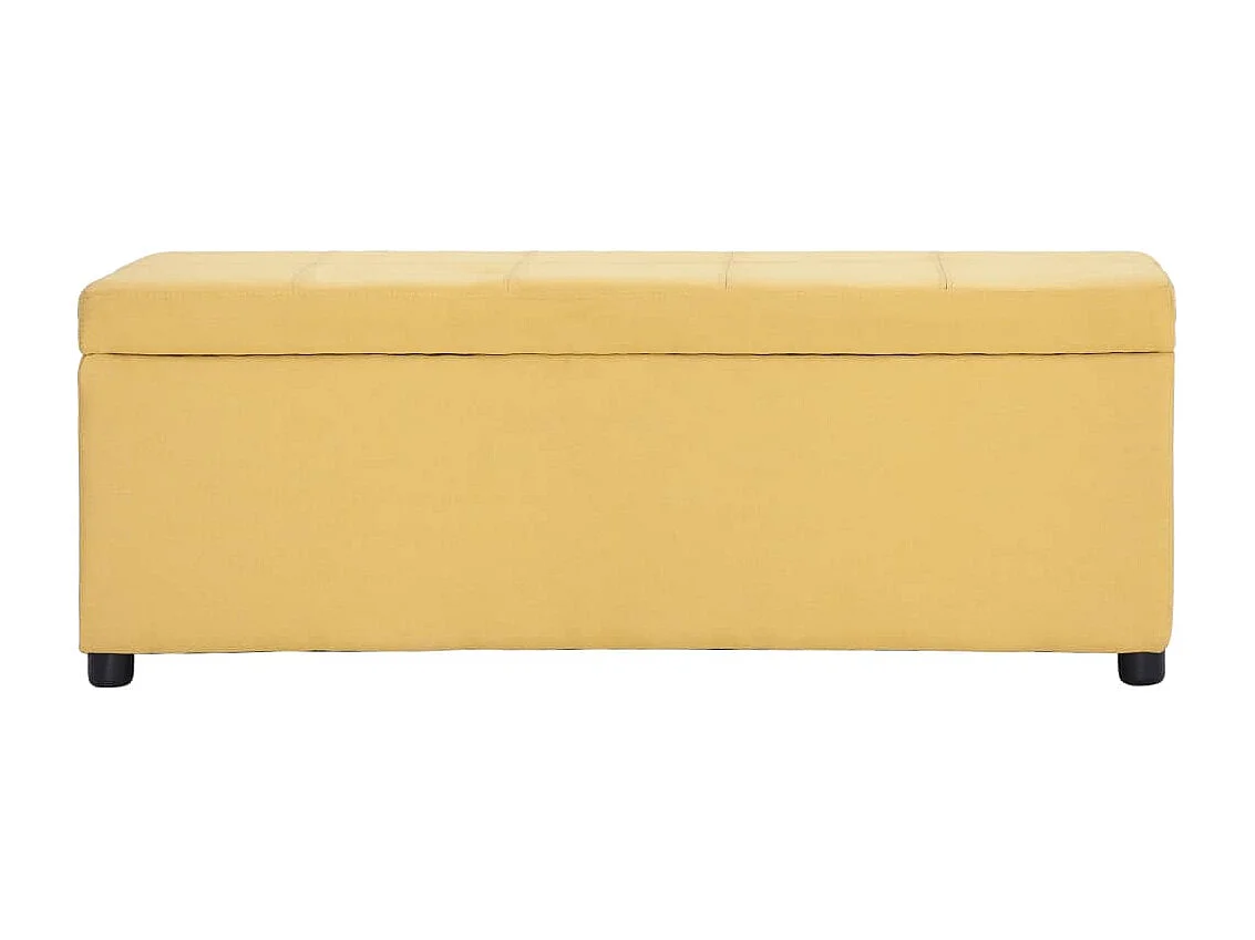 Banc avec compartiment de rangement 116 cm Jaune Polyester