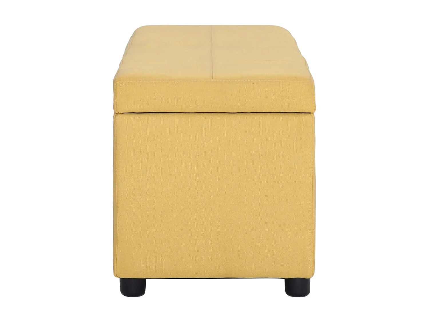 Banc avec compartiment de rangement 116 cm Jaune Polyester