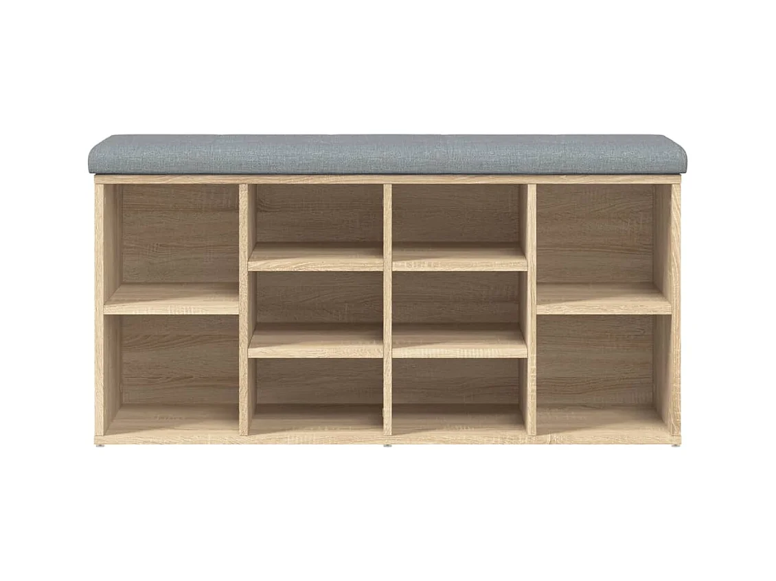 Sonoma eiken schoenenbank 102x32x50 cm samengesteld hout