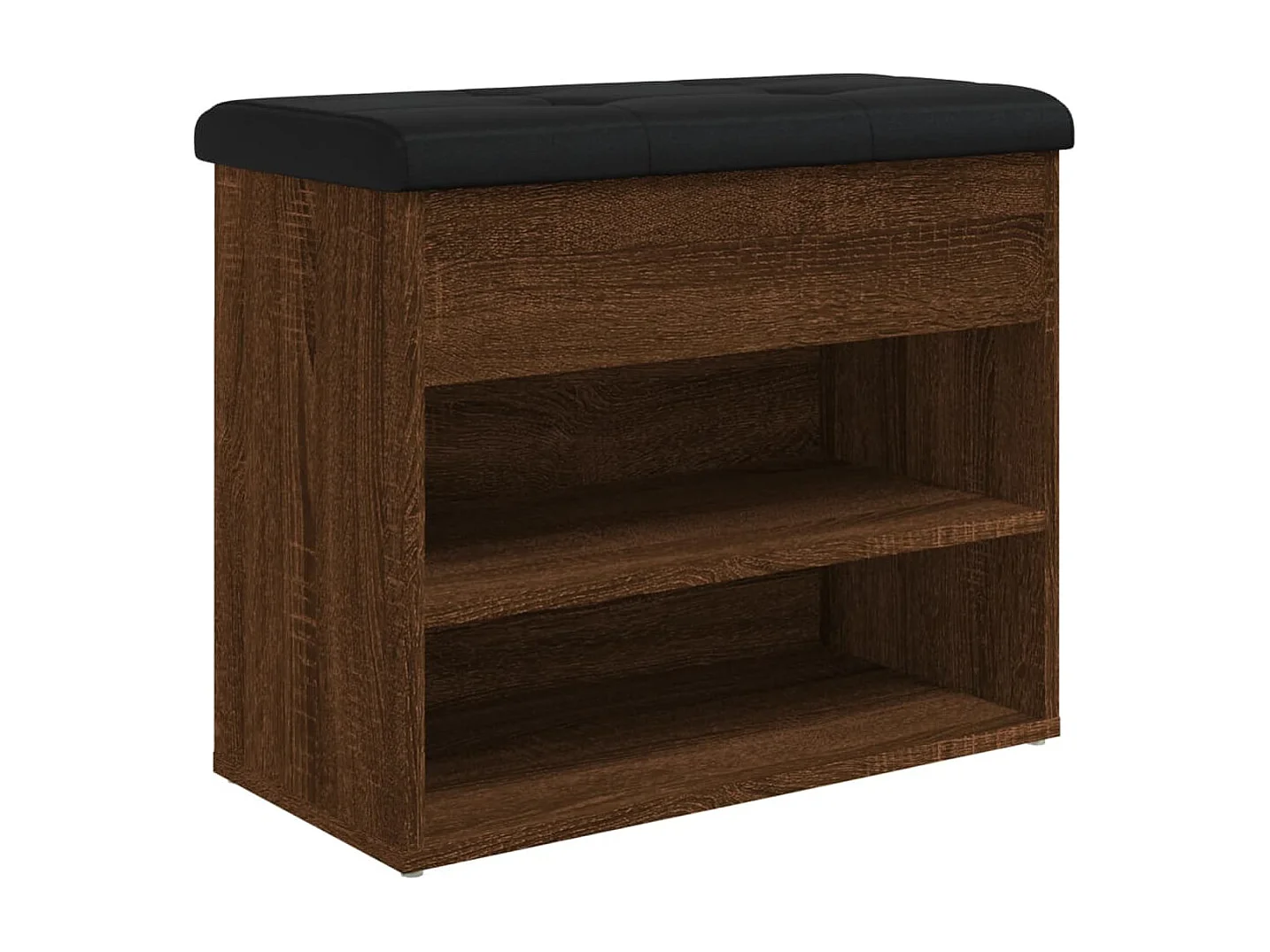 Banc à chaussures chêne marron 62x32x50 cm bois d'ingénierie