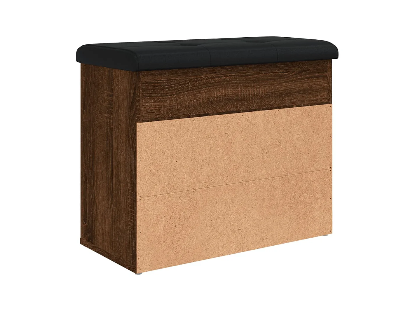 Bruin eiken schoenenbank 62x32x50 cm parket