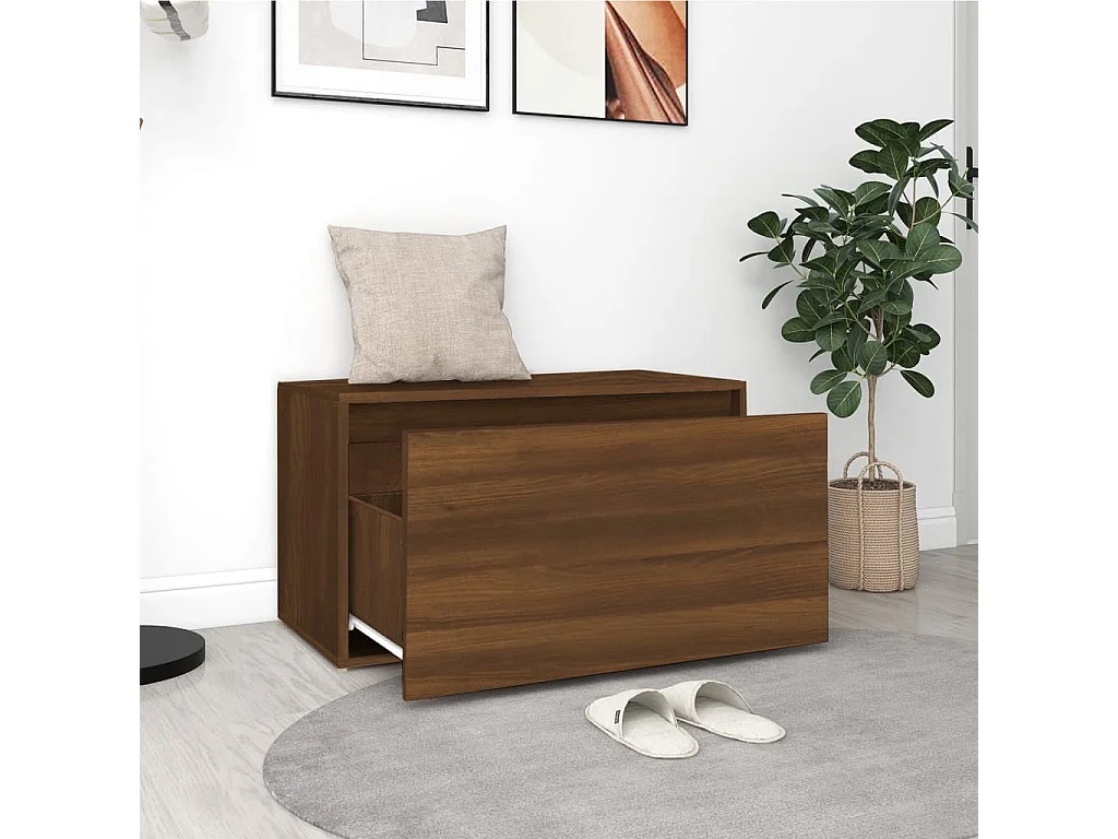 Banc d'entrée 80x40x45 cm Chêne marron Bois d'ingénierie