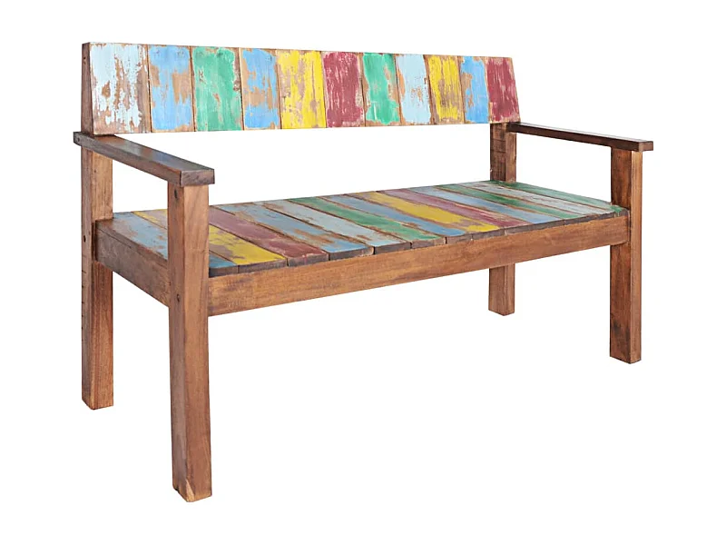 Bank 115 cm Massief hergebruikt hout