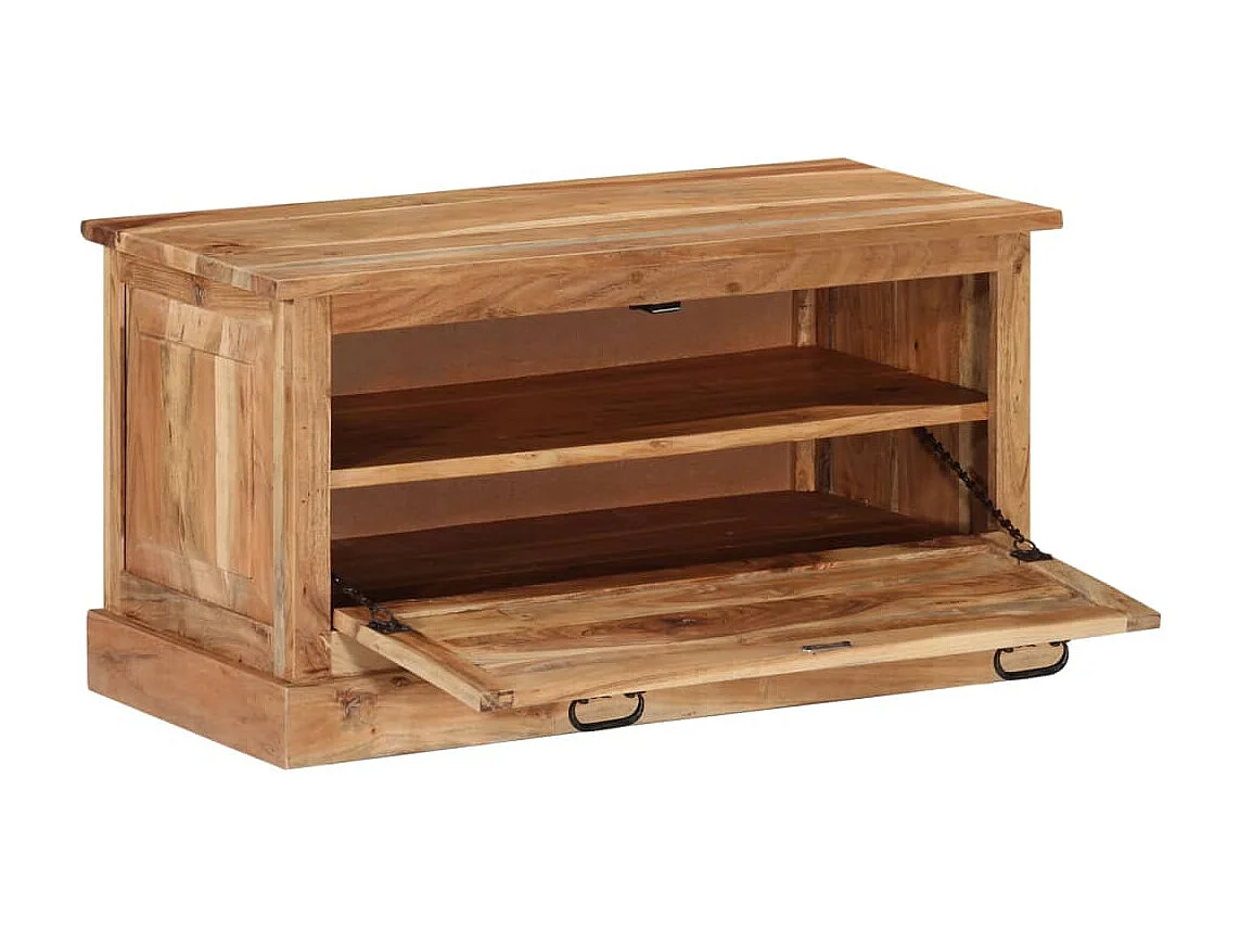 Panca portascarpe 85x40x45 cm Legno massello di acacia