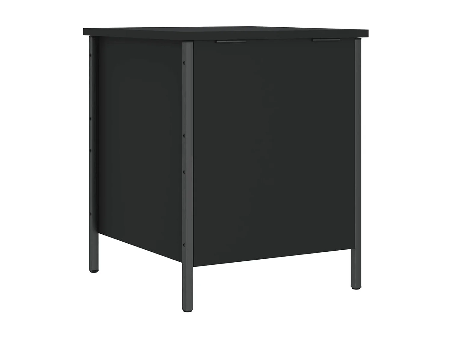 Banc de rangement noir 40x42,5x50 cm bois d'ingénierie