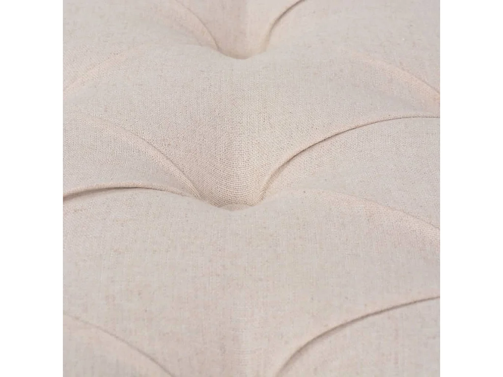 Banc Lin Bois massif 150 x 40 x 48 cm Blanc crème