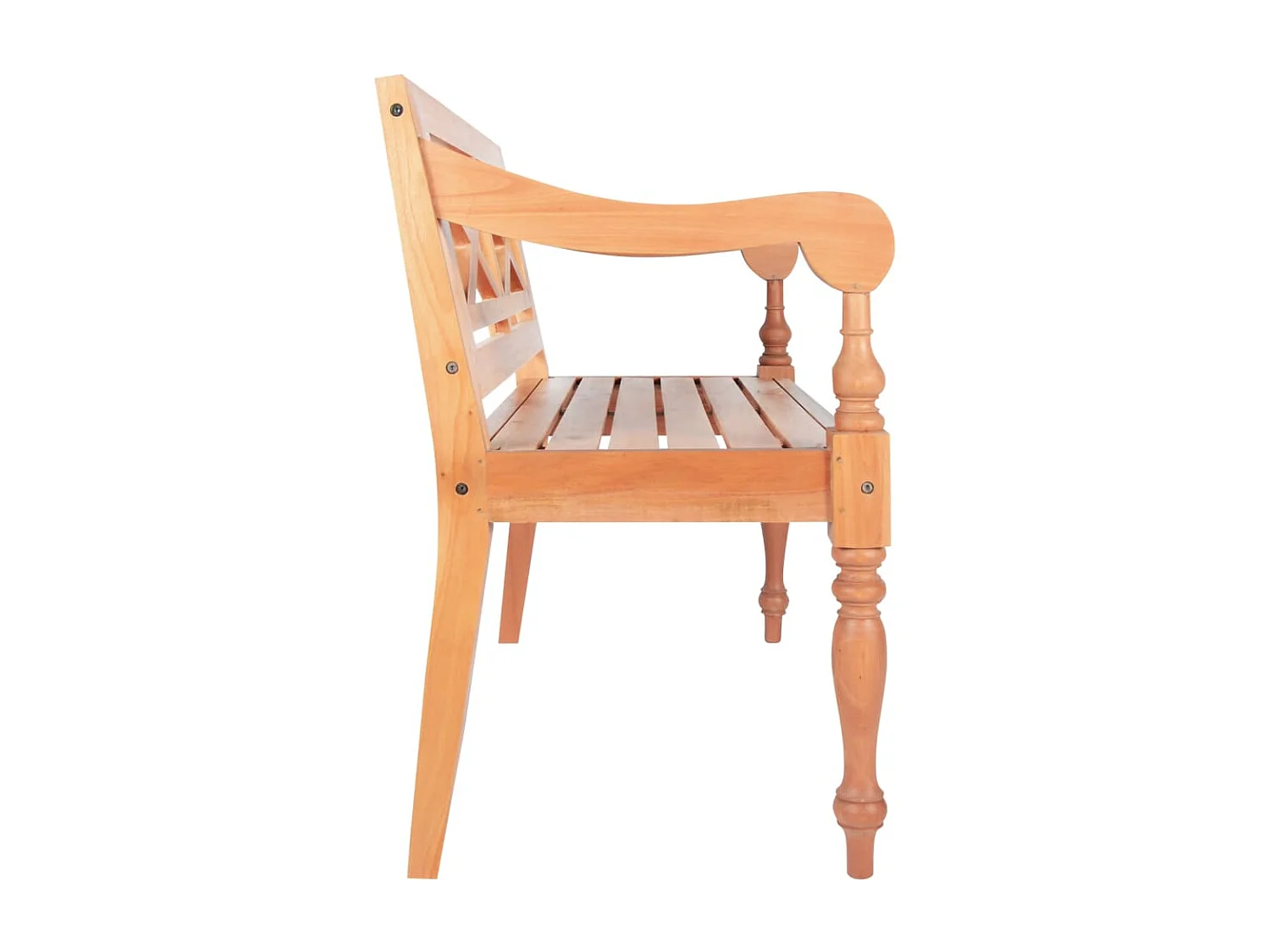 Banc Batavia 98 cm Bois d'acajou massif Marron clair