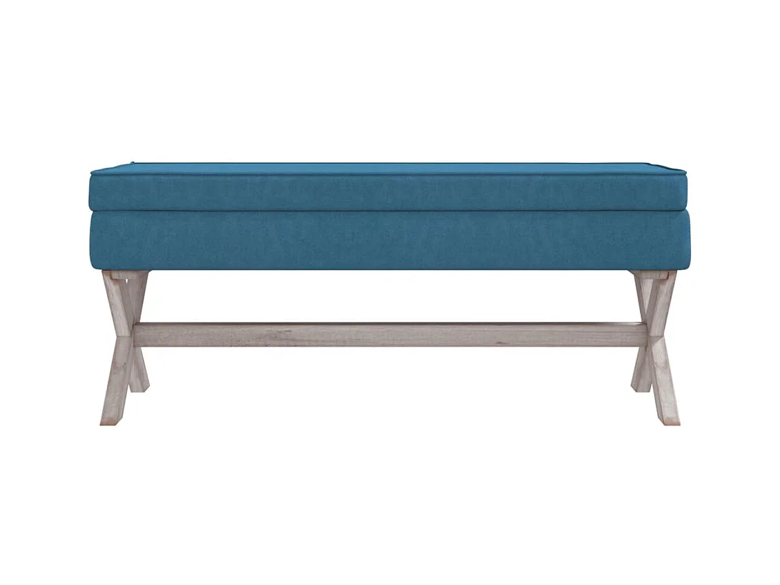 Aufbewahrungshocker Blau 110x45x49 cm Samt