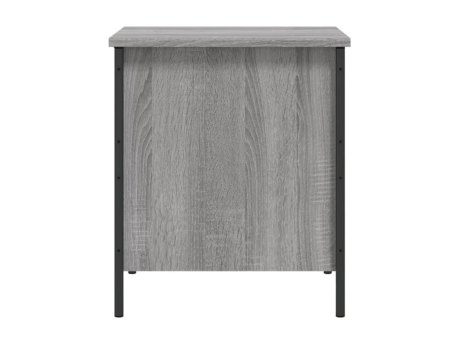 Banco de almacenaje Sonoma gris 40x42,5x50 cm de madera contrachapada