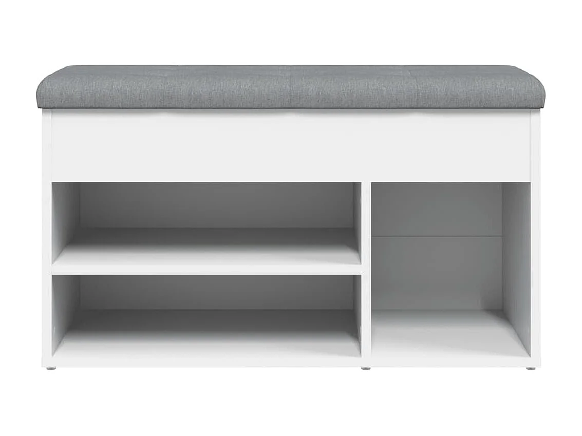 Banc à chaussures blanc 82x32x45,5 cm bois d'ingénierie