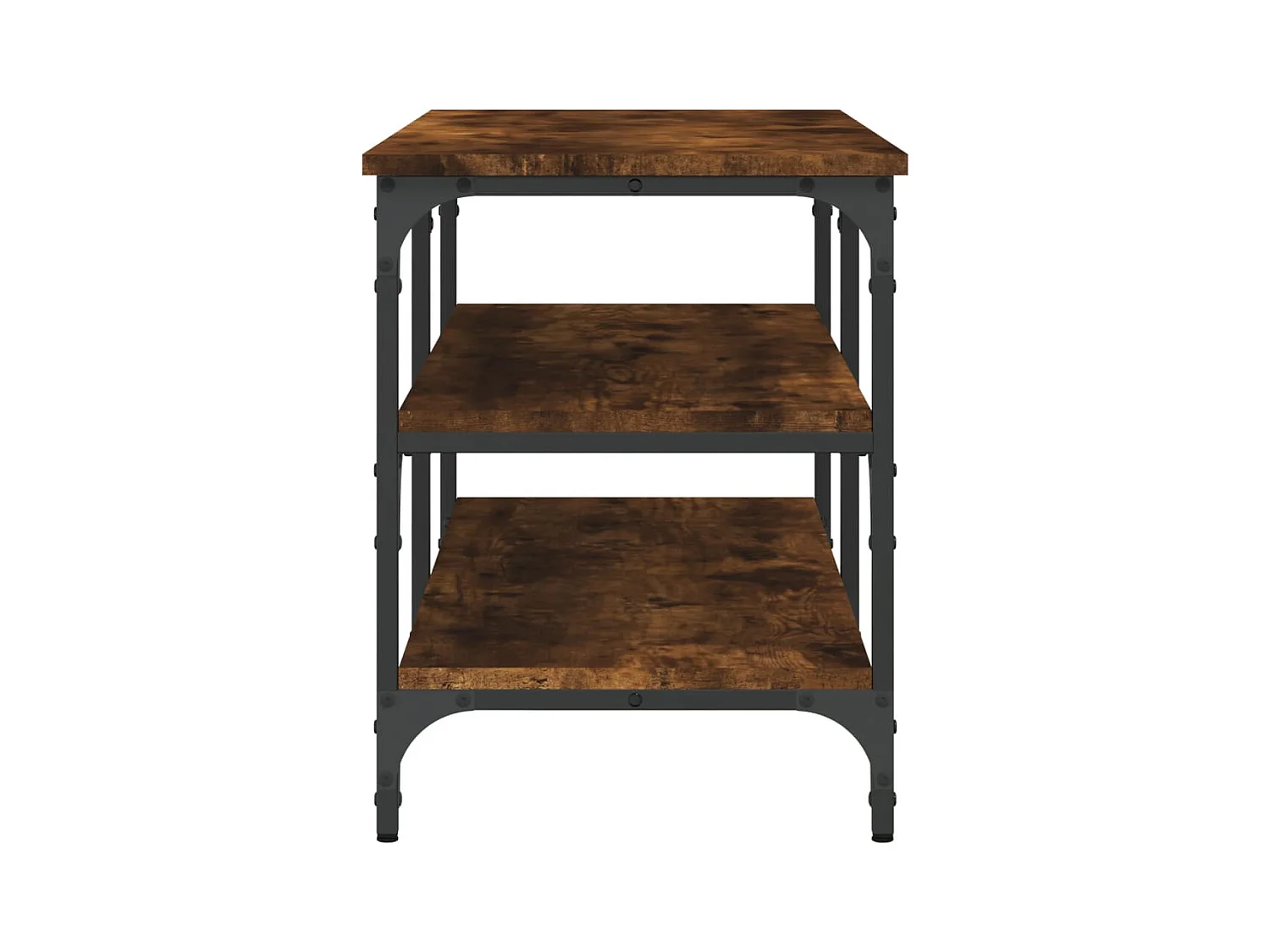 Banc à chaussures chêne fumé 100x38,5x49 cm bois d'ingénierie