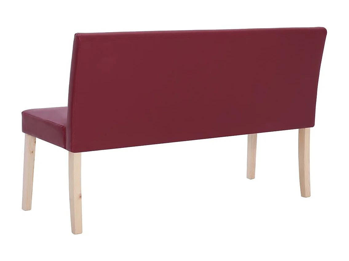 Banc 139,5 cm Rouge bordeaux Similicuir