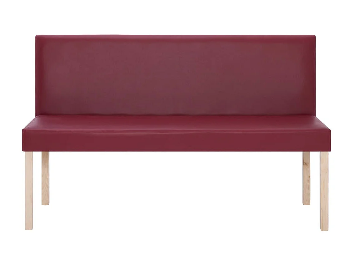 Banco 139,5 cm Rojo burdeos Polipiel