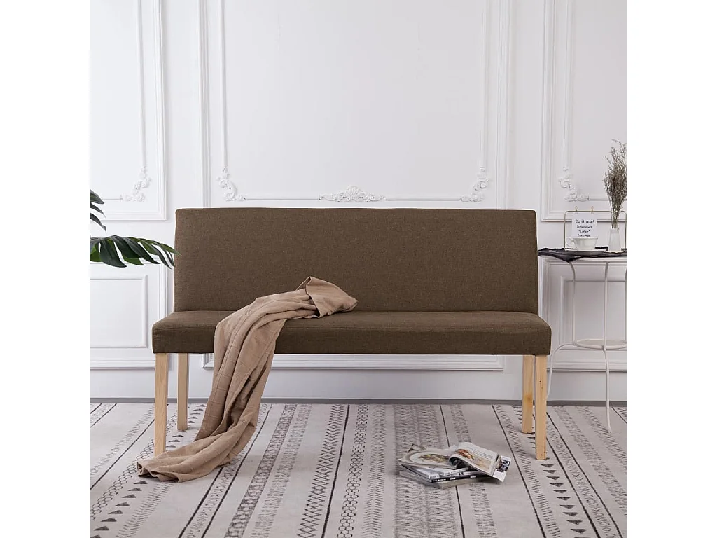 Panca 139,5 cm Poliestere Marrone